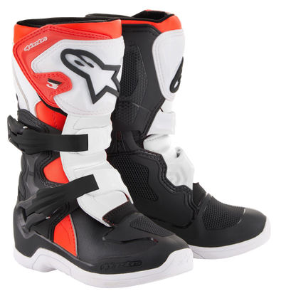 Botas Alpinestars Kids Tech 3S - Negro/Blanco/Rojo