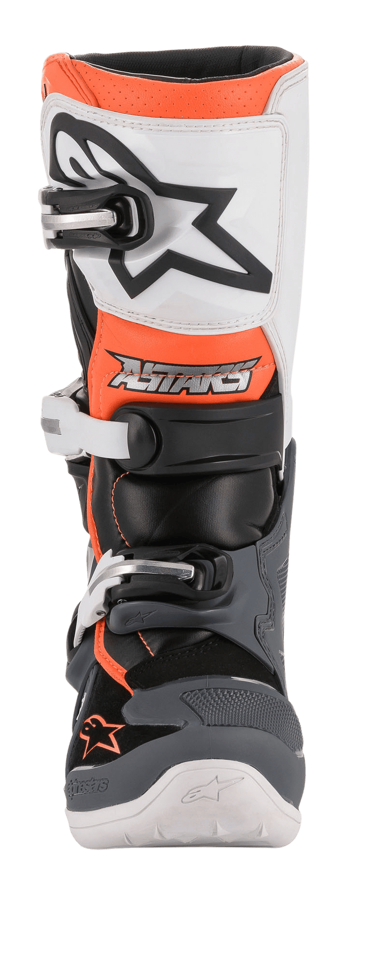 Botas Alpinestars Tech 7S Youth - Negro/Gris/Blanco/Naranja