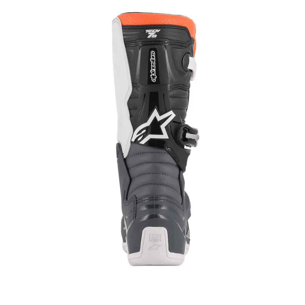 Botas Alpinestars Tech 7S Youth - Negro/Gris/Blanco/Naranja
