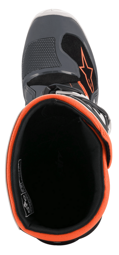 Botas Alpinestars Tech 7S Youth - Negro/Gris/Blanco/Naranja