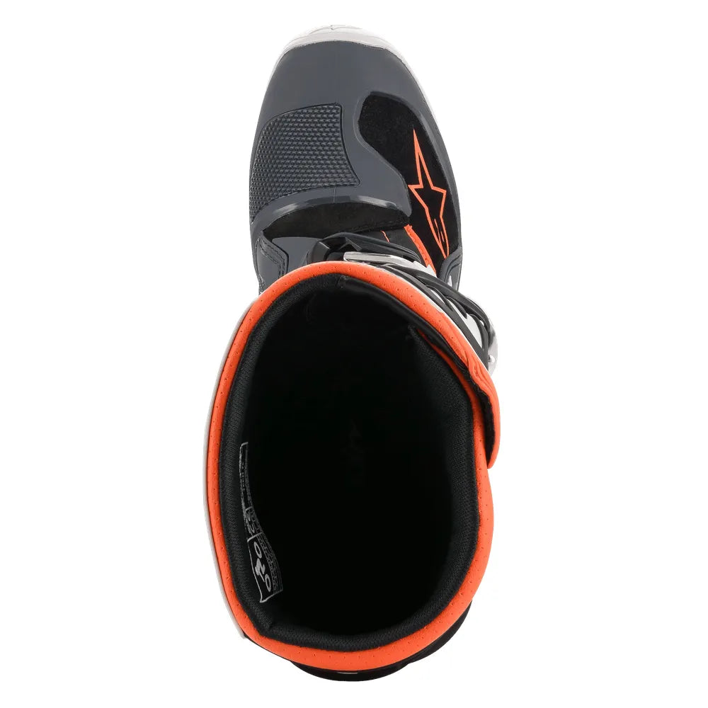 Botas Alpinestars Tech 7S Youth - Negro/Gris/Blanco/Naranja