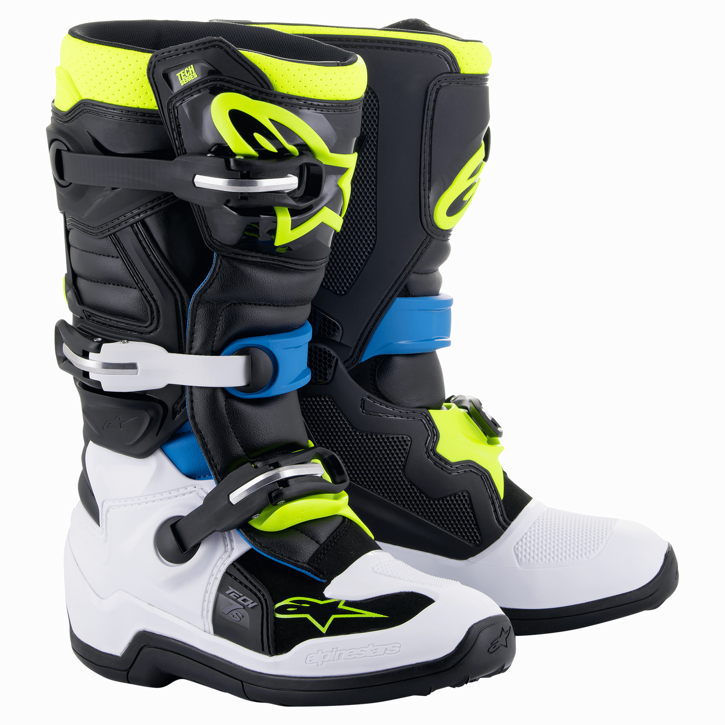 Botas Alpinestars Youth Tech 7S - Negro/Azul/Amarillo