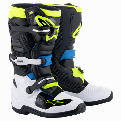 Botas Alpinestars Youth Tech 7S - Negro/Azul/Amarillo