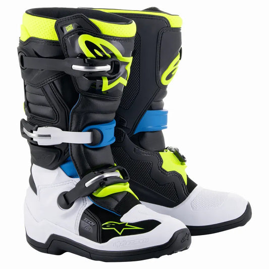 Botas de adolescente Alpinestars Tech 7S - negro/azul/amarillo