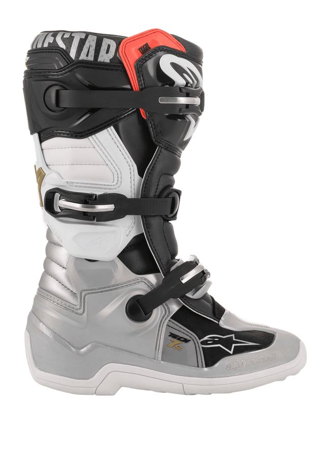 Botas Alpinestars Tech 7S Youth - Negro/Gris/Blanco/Naranja