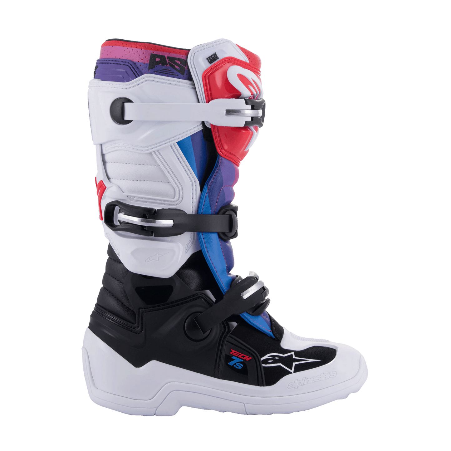 Botas Alpinestars Youth Tech 7S - Blanco/Negro/Arcoiris