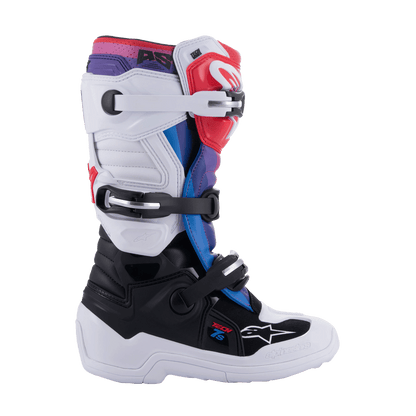 Botas Alpinestars Youth Tech 7S - Blanco/Negro/Arcoiris