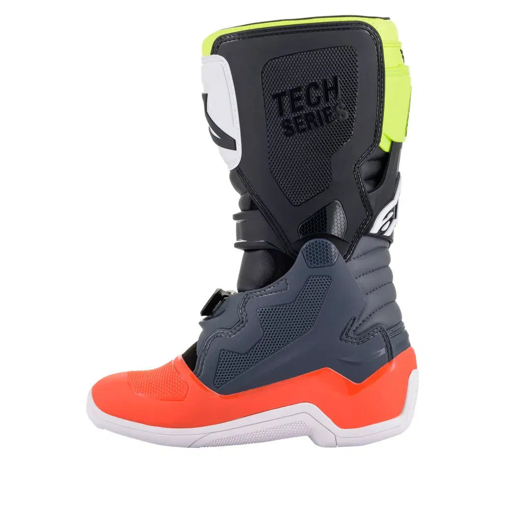 Botas de adolescente Alpinestars Tech 7S - negro/gris/rojo/blanco/amarillo