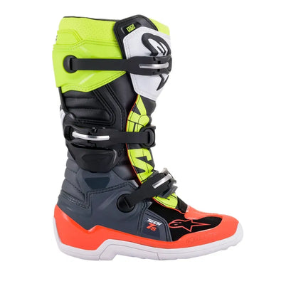 Botas de adolescente Alpinestars Tech 7S - negro/gris/rojo/blanco/amarillo