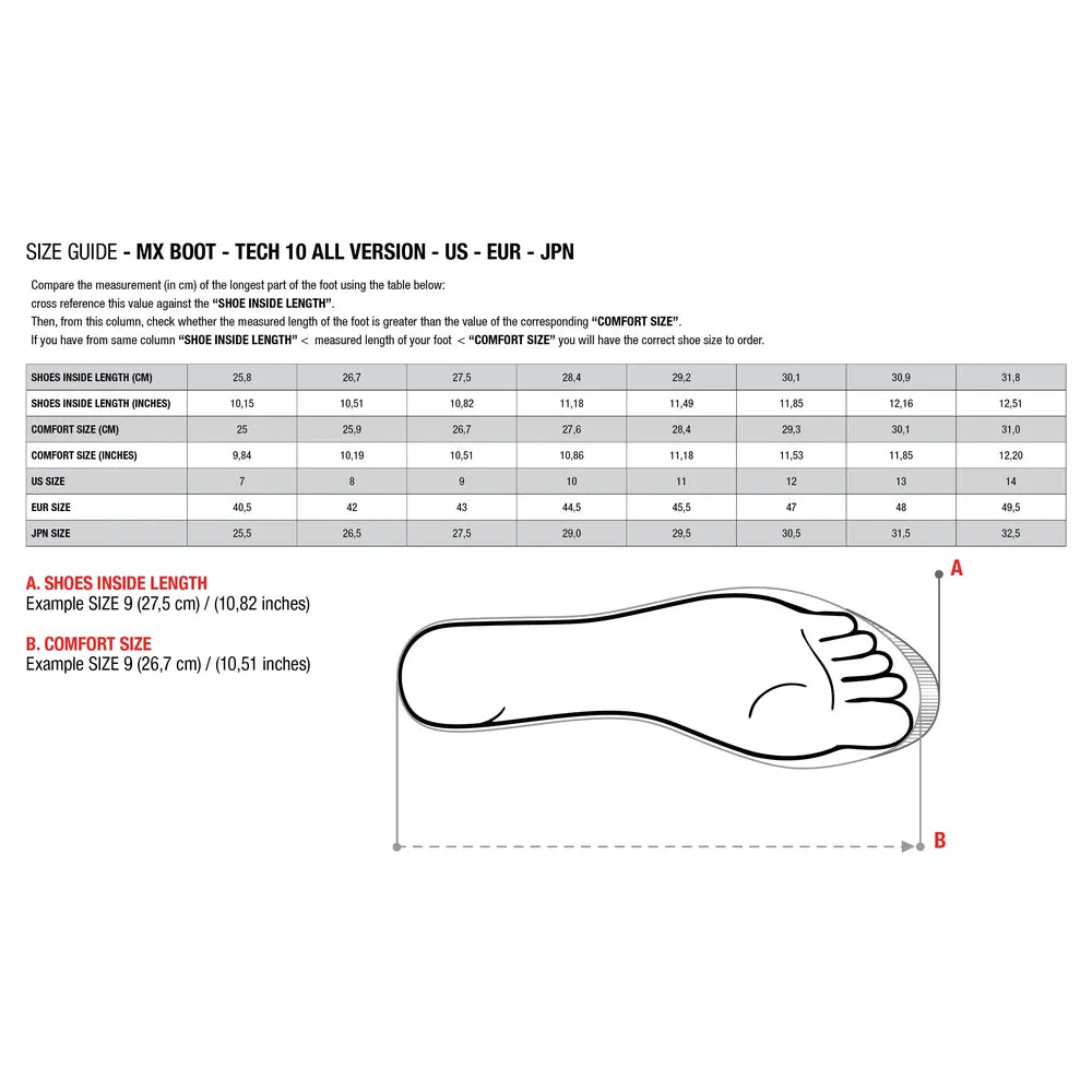 Botas Alpinestars Tech 10 - Rojo