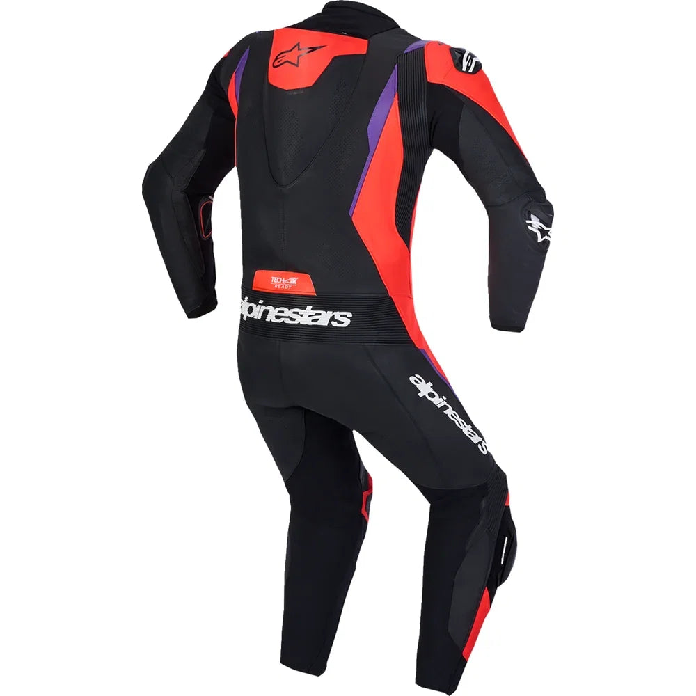 Traje de Piel Alpinestars Missile v3 1-Piece Black/Red Fluo/ Purple
