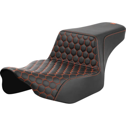 Asiento elevado tipo panal - Asiento elevado - Alcance extendido - Panal delantero - Costura naranja - FL '23-'24