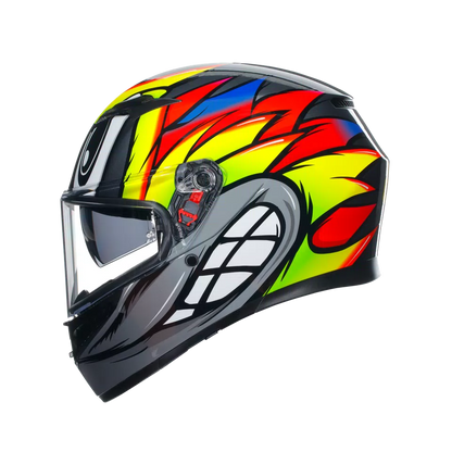 Casco AGV K3 - Birdy 2.0 - Gris/Amarillo/Rojo