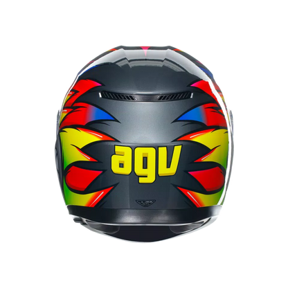 Casco AGV K3 - Birdy 2.0 - Gris/Amarillo/Rojo