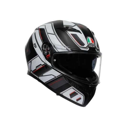 Casco K3 Rivia - negro mate/blanco