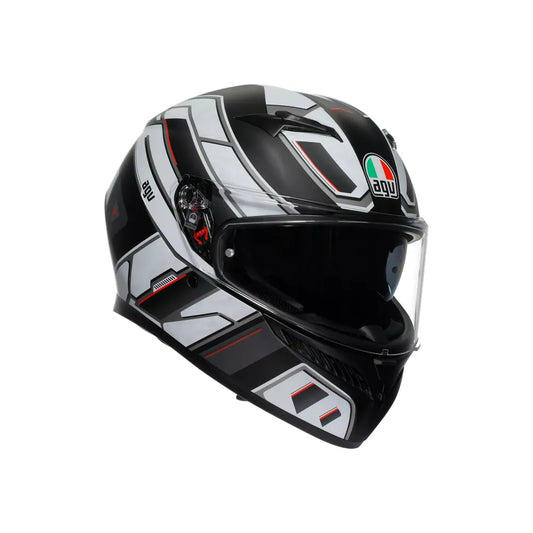 Casco K3 Rivia - negro mate/blanco