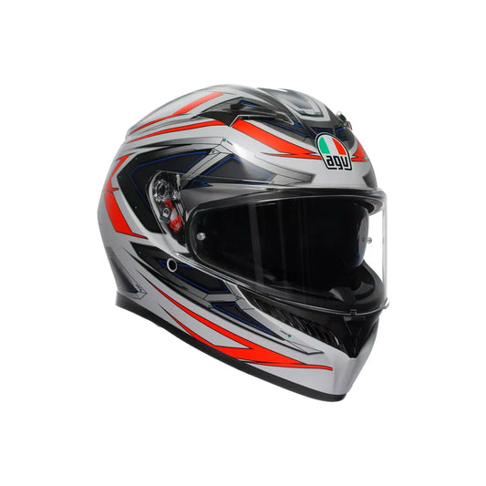 Casco K3 Space - blanco mate/rojo