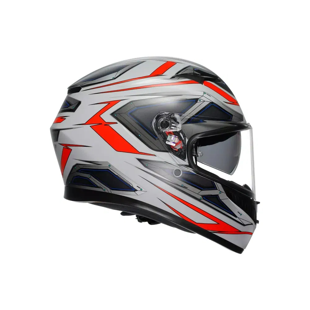 Casco K3 Space - blanco mate/rojo