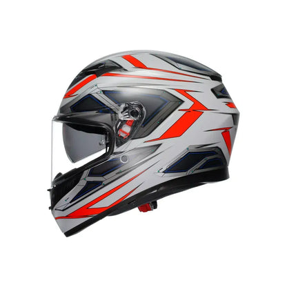 Casco K3 Space - blanco mate/rojo