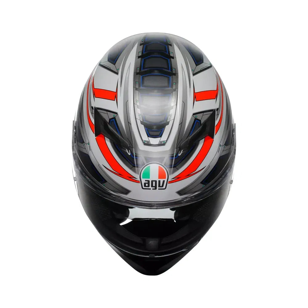 Casco K3 Space - blanco mate/rojo