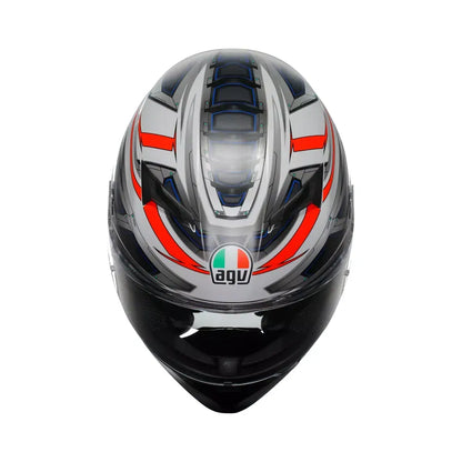 Casco K3 Space - blanco mate/rojo