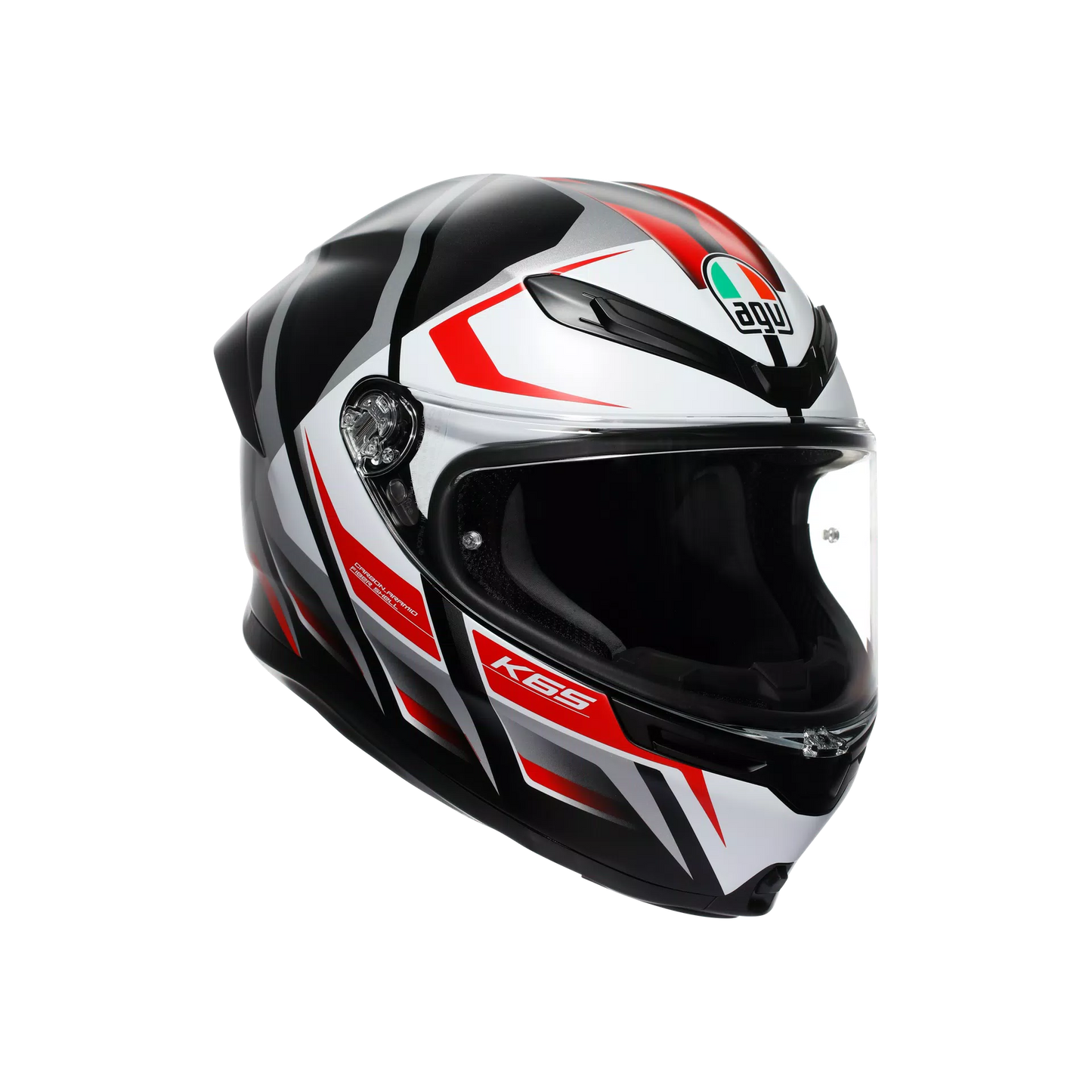 Casco AGV K6 S Karve - negro mate/blanco/rojo
