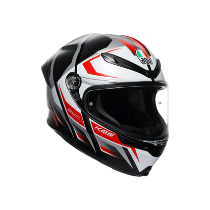 Casco AGV K6 S Karve - negro mate/blanco/rojo