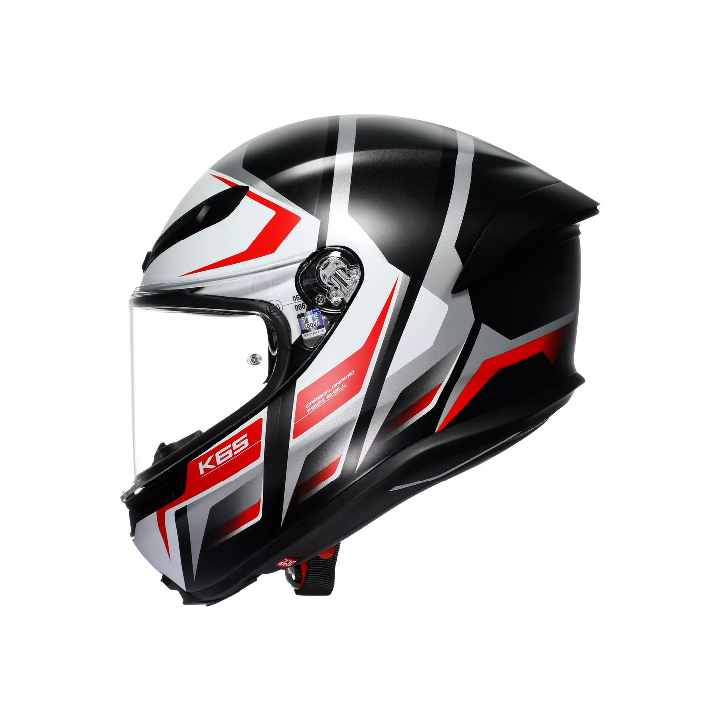 Casco AGV K6 S Karve - negro mate/blanco/rojo