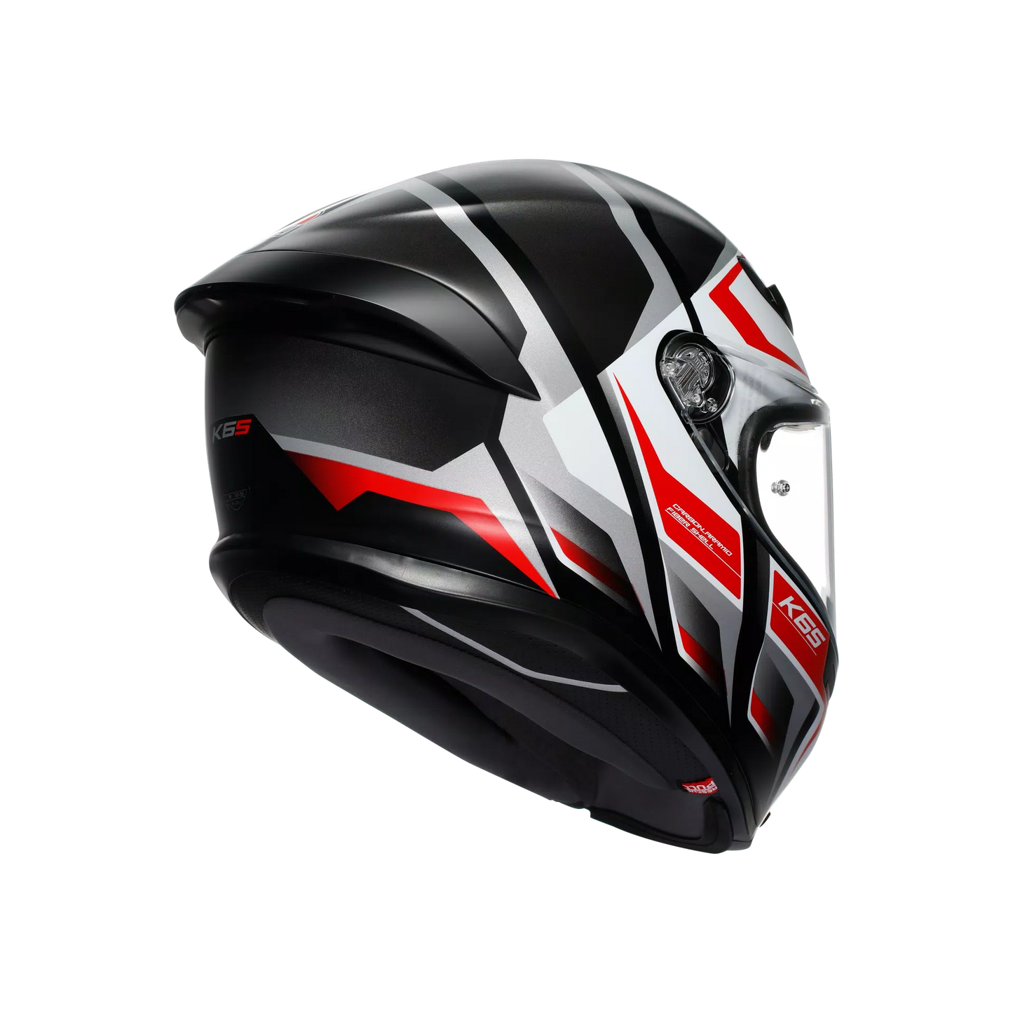 Casco AGV K6 S Karve - negro mate/blanco/rojo