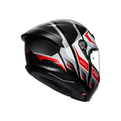 Casco AGV K6 S Karve - negro mate/blanco/rojo
