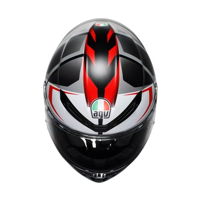 Casco AGV K6 S Karve - negro mate/blanco/rojo