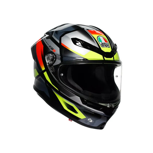 Casco AGV K6 S Erazer - negro/rojo/amarillo
