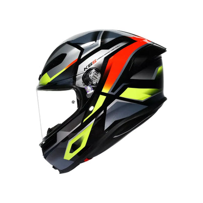 Casco AGV K6 S Erazer - negro/rojo/amarillo