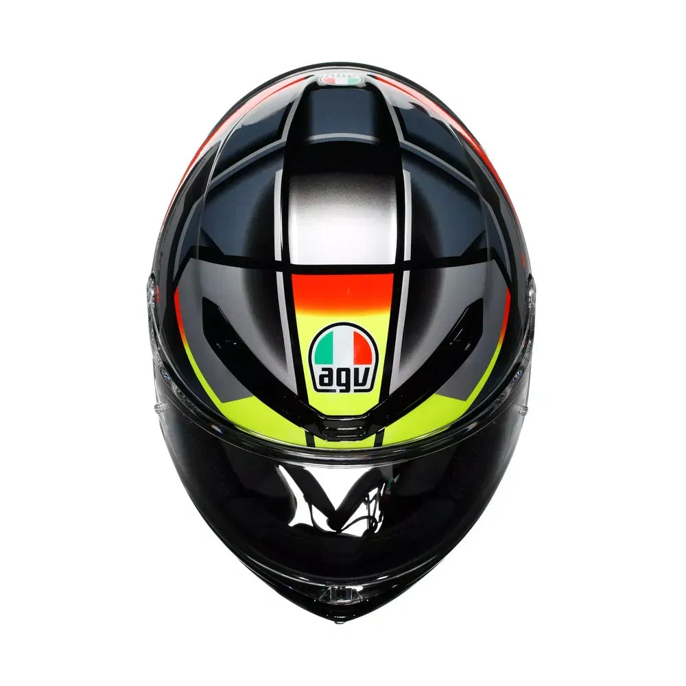 Casco AGV K6 S Erazer - negro/rojo/amarillo
