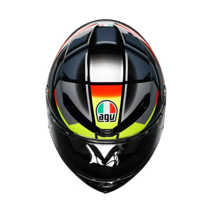 Casco AGV K6 S Erazer - negro/rojo/amarillo