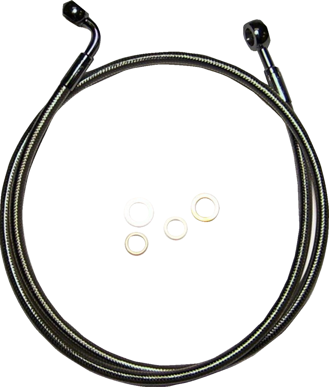 Línea de freno delantero de disco único trenzado E-Z Align - Línea de freno - 35/60° - 38" - Black Pearl
