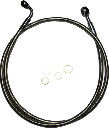 Línea de freno delantero de disco único trenzado E-Z Align - Línea de freno - 35/60° - 38" - Black Pearl