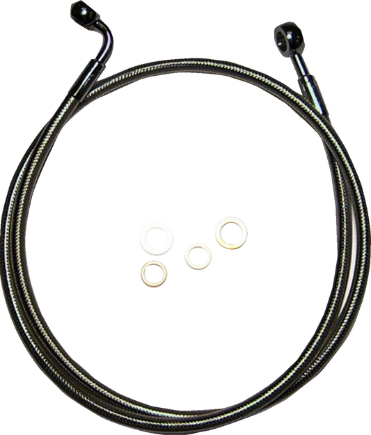 Línea de freno delantero de disco único trenzado E-Z Align - Línea de freno - 35/60° - 38" - Black Pearl