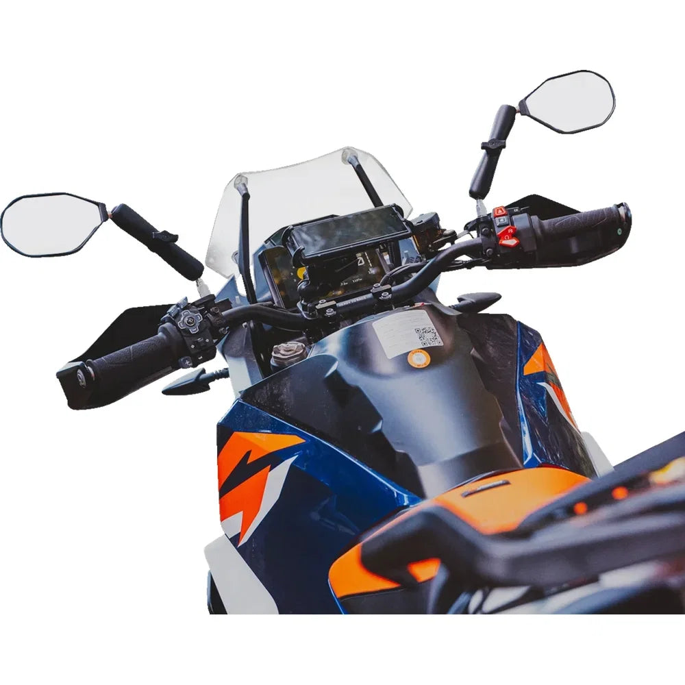 Kit tough-mirror™ con bases m10-1.25/adaptador inverso - brazo largo