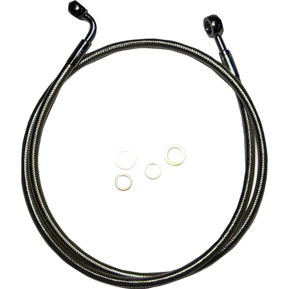 Línea de freno delantero de disco único trenzado E-Z Align - Línea de freno - 35/60° - 38" - Black Pearl
