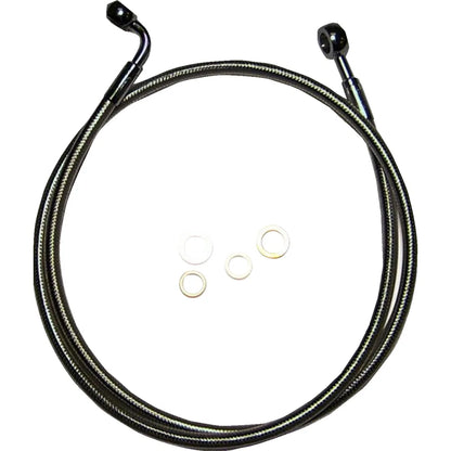 Línea de freno delantero de disco único trenzado E-Z Align - Línea de freno - 35/60° - 38" - Black Pearl
