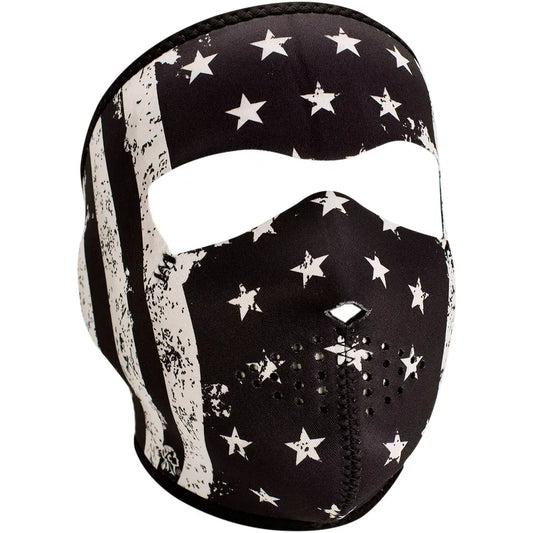 Full-Face Mask - Black/White Flag