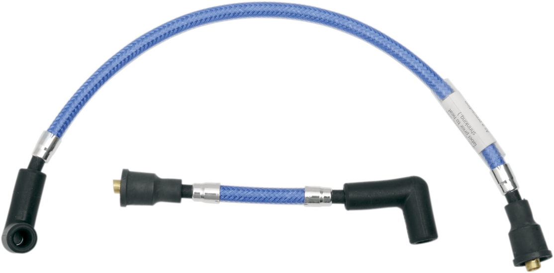 Cable trenzado de bujía - Cables de bujía - Azul manzana caramelo - FX/FL '65-'99