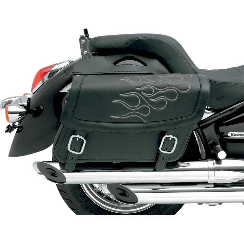 Flame Saddlebag - Silver - Jumbo