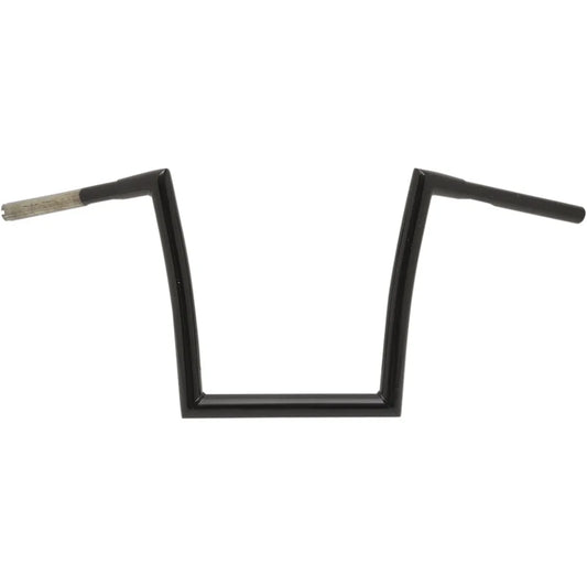 Manillar Fat Bobber Strip negro de 1-1/4" con elevación de 12"