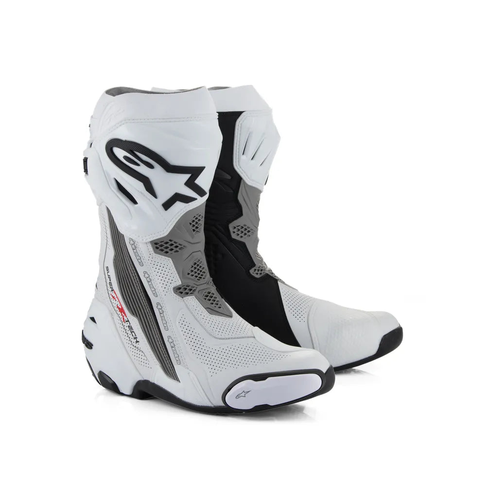 Botas Alpinestars Supertech R Vented - blanco/gris/negro