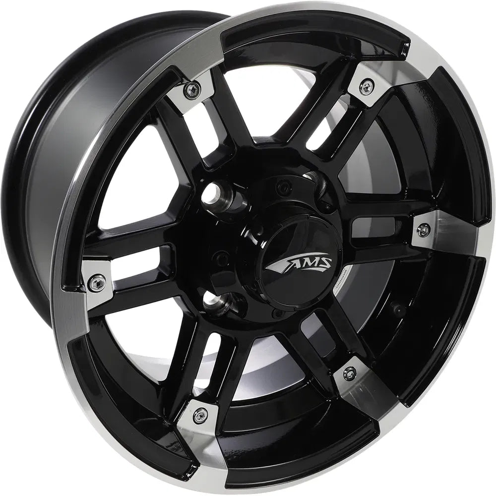 Wheel - Front/Rear - Machined Black - 12x7 - 4/110 - 5+2