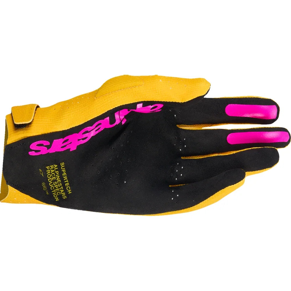 Guantes Alpinestars Supertech MX Gold/Black/Fluo Pink