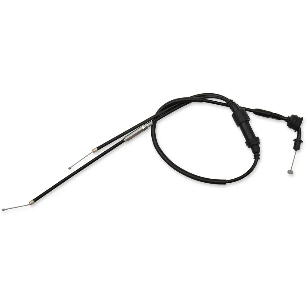 Cable del acelerador de vinilo negro.