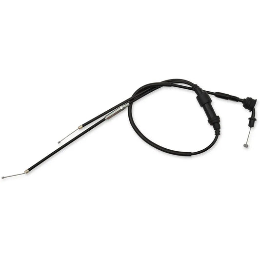 Cable del acelerador de vinilo negro.